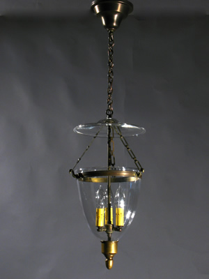 Bell Jar Lantern with Serpent Hooks